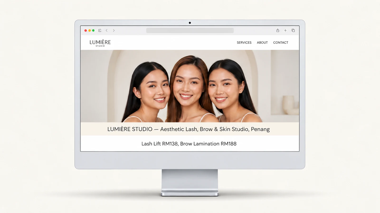 LOGOS Concept Website Demo — Aesthetic Lash & Skin Studio